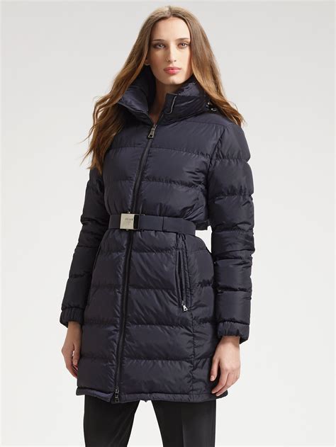 prada raincoat|prada women's down coat.